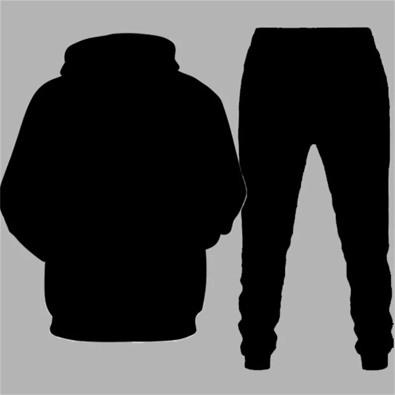 

3D Hoodie Men's Fun Harajuku Printed Sweatshirt Set Unisex Sportswear Fall/Winter Pants 2021