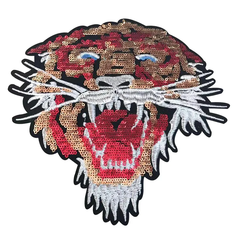 1 шт. Красивые трусы-плавки с изображением морды тигра вышивка аппликация