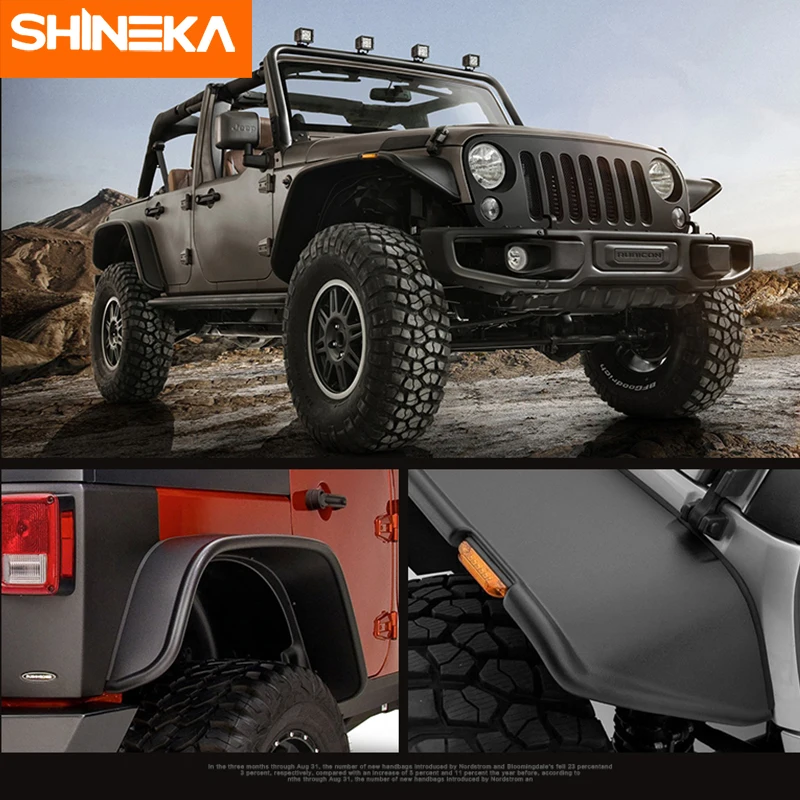 Брызговики SHINEKA для Jeep Wrangler JK 2007- колеса для бровей, брызговики, внедорожные аксессуары для Jeep Wrangler JK