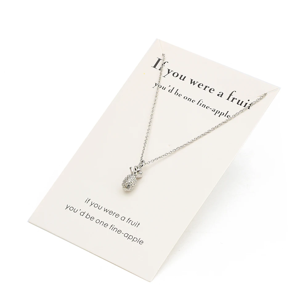 Минималистичное ожерелье с ананасом Bijoux Femme золотистого/серебристого цвета