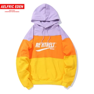 Мужская толстовка с капюшоном Aelfric Eden, Повседневный хлопковый пуловер с цветными часами и надписью в стиле Харадзюку, 2019