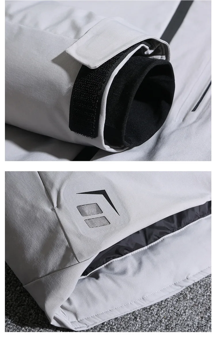 Мужской теплый пуховик с капюшоном красная или белая Толстая куртка большого