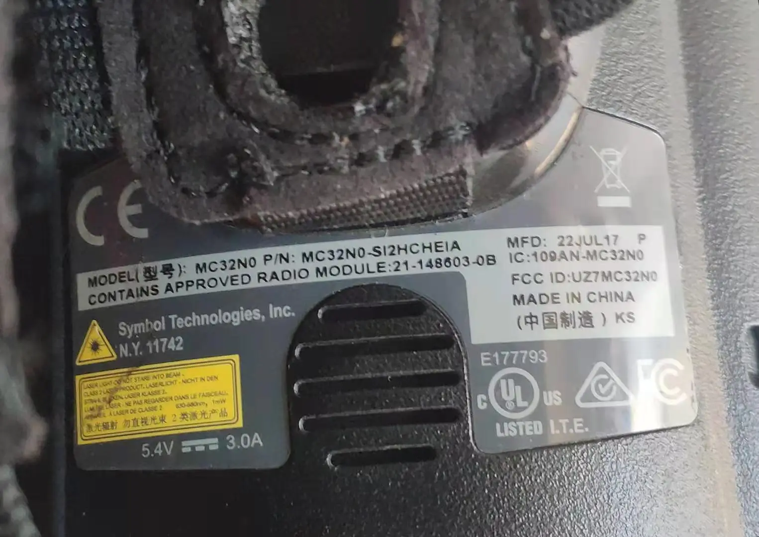 

For Symbol MC32N0 2D Numeric CE7.0 scanner PN MC32N0-SI2HCHEIA