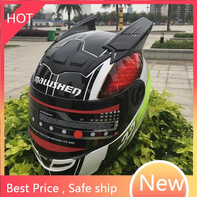 

Free shipping Motorcycle helmet ABS Material Full Face Vintage Motorcycle Helmet Ox Head With Corns FAST
