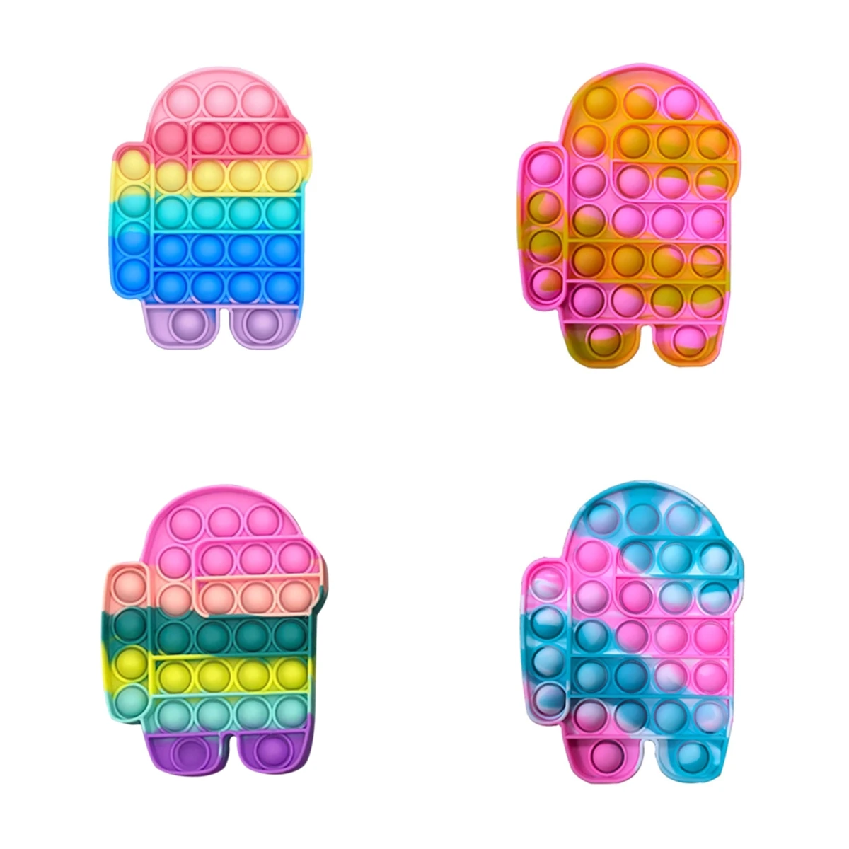 

Push Pops System it Bubble Pineapple Rainbow Color Fidget Toys Autism Special Needs Sensory Anti-Stress Relief Toy Kids Toys