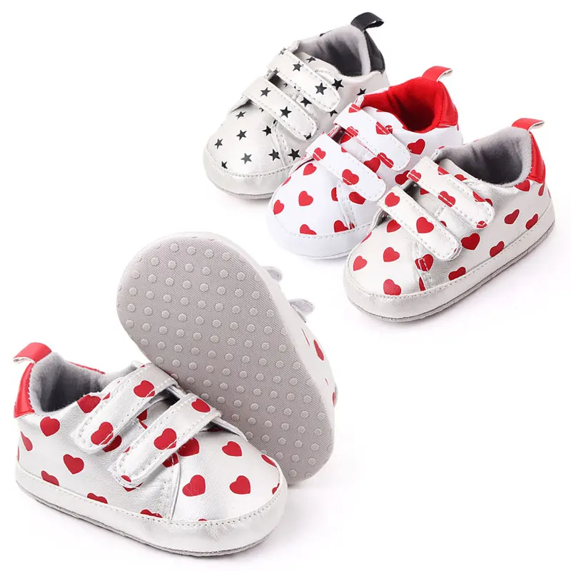 

Baby Shoes Autumn/Spring Newborn Boys Girls Prewalkers Toddler Kids Cute Love Print Shoes Anti-slip Soft Baby Casual Sneakers