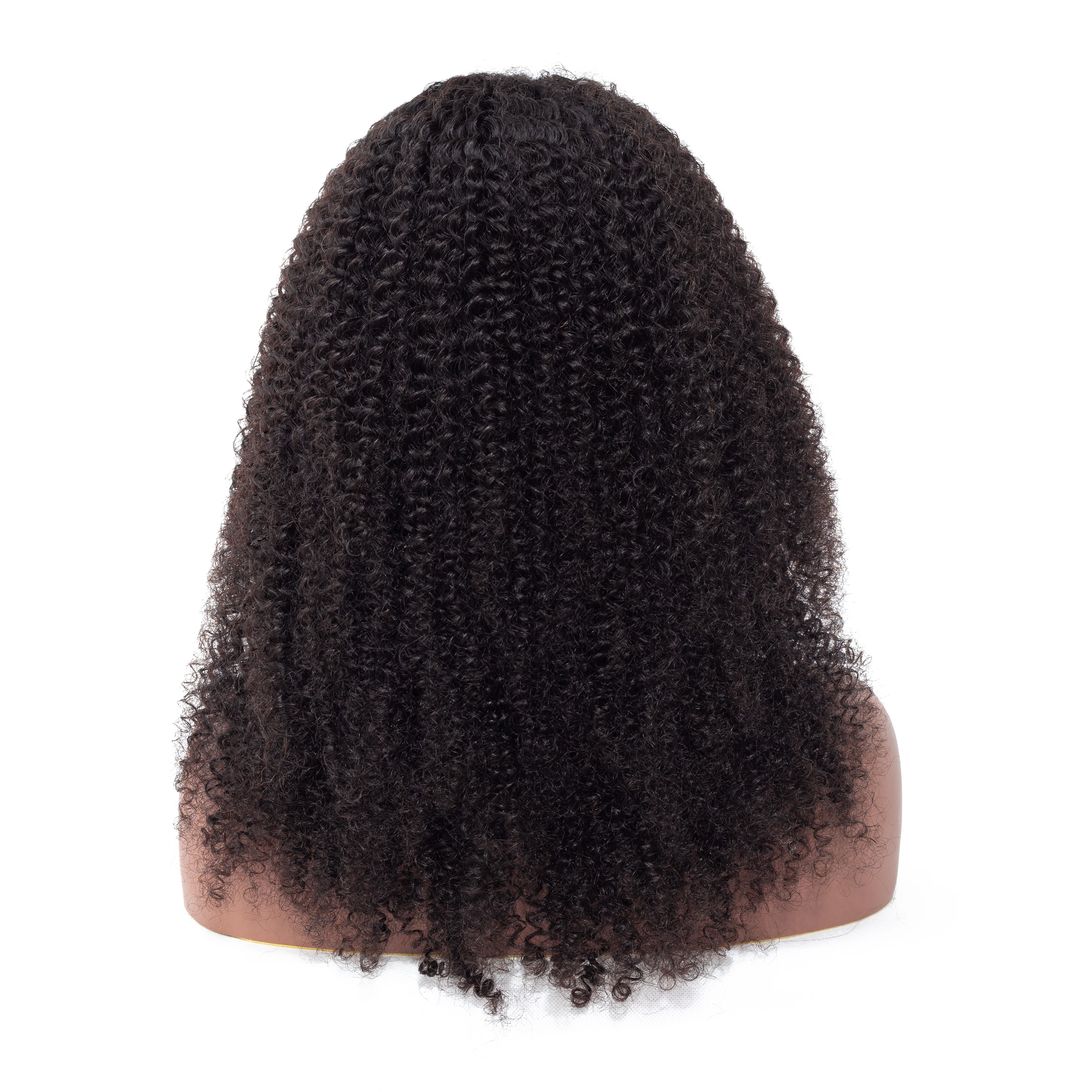 VSHOW 13*4 Mongolian Kinky Curly Lace Front Human Hair Wigs 150 180 Density Remy Hair Wigs Pre Plucked With Baby Hair