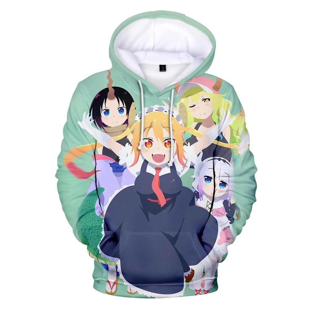Теплый режим Gedrukt Xiaolin's dragon maid 3D Толстовка с капюшоном Vrouwen Повседневная Eenvoudige En