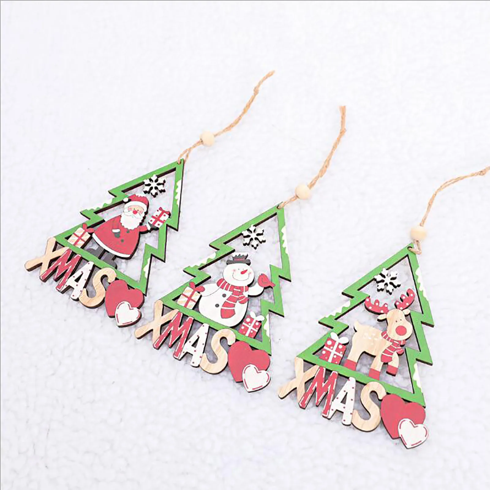 2021 Рождественский Декор для дома деревянный Санта Клаус Снеговик Милу олень