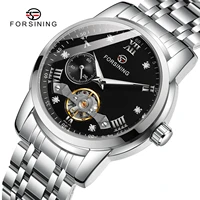 forsining mens watches simple luxury diamond tourbillon automatic business mechanical men watch reloj hombre wristwatches male