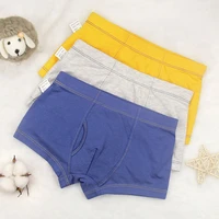 childrens underwear for kids cartoon shorts cotton underpants boys panties solid color pattern gray yellow dark blue1pcslot