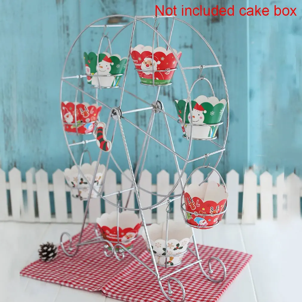 Нержавеющая сталь для вечеринок вращающийся держатель пирожных 8 принадлежности