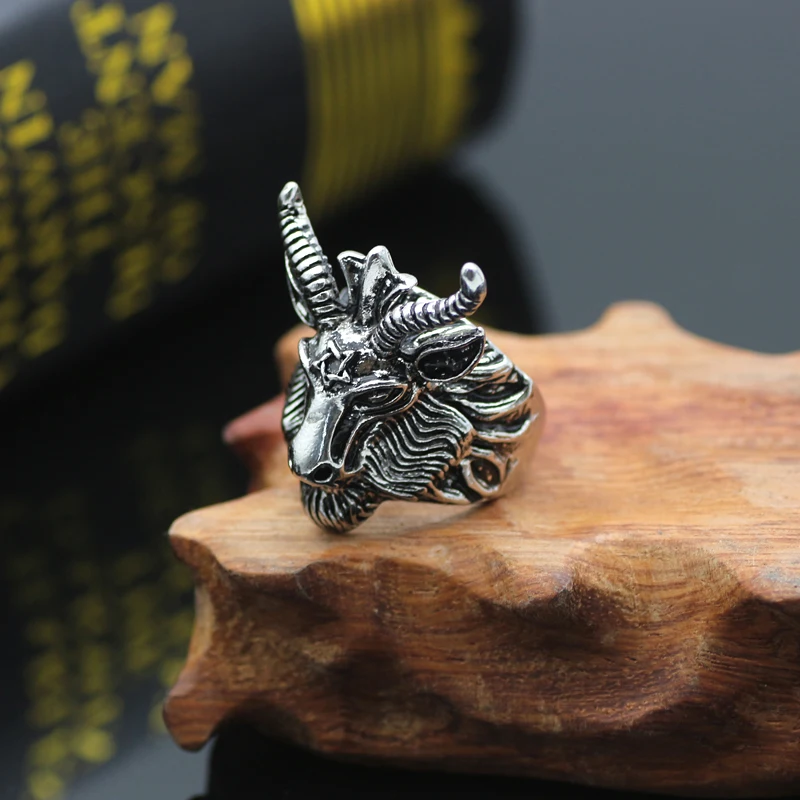 Модные бычьи кольца для мужчин винтажные паровые панк мужские с животными