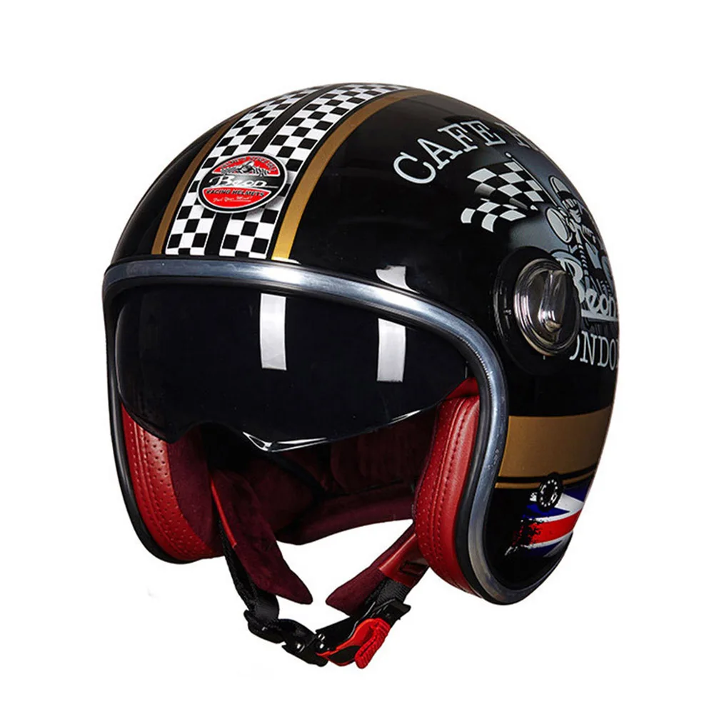 BEON B-108A moto rcycle шлем 3/4 с открытым лицом шлемы moto cross винтажный шлем moto casque Capacete Ретро шлем