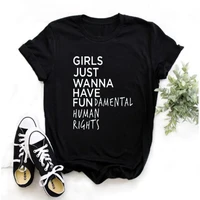 mayos feminist women%e2%80%99s t shirt a human rights letter printed t shirt with the words i only want to have basic human rights