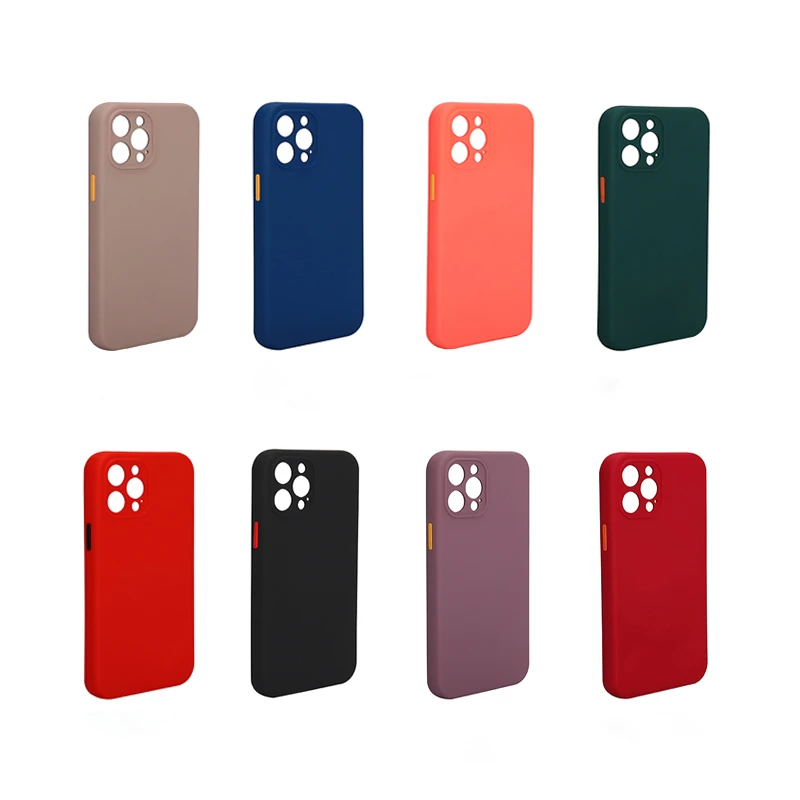 

Color contrast Liquid Silicon Case For iPhone 11 Pro Max 12 11Pro X XS XR 6 7 8 Plus 5 5S SE Soft Hybrid Camera Protection Cover