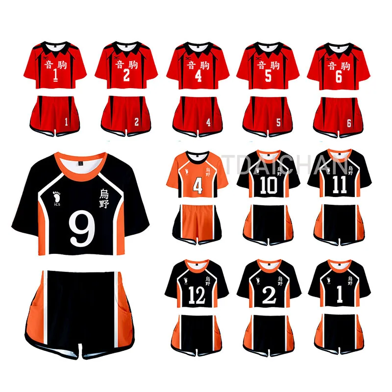 

Haikyuu Cosplay Костюм, Хината, шойо, шорты, форма Nishinoya, Yuu, Спортивная, Karasuno Koukou, для средней школы, Волейбольного клуба, для женщин