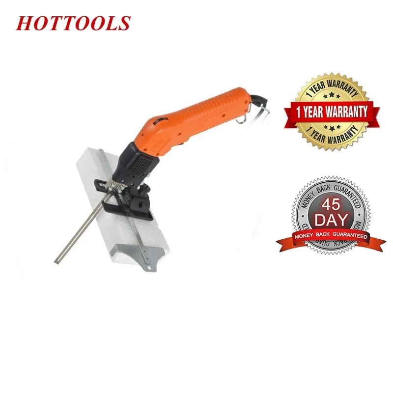 New Guide Device Электрический Резак для горячей пены, нож для резьбы, пазовка из пенополистирола, долбежный режущий инструмент, набор лезвий для горячей резки с воздушным охлаждением, модернизированный - Цвет: New Guide Device