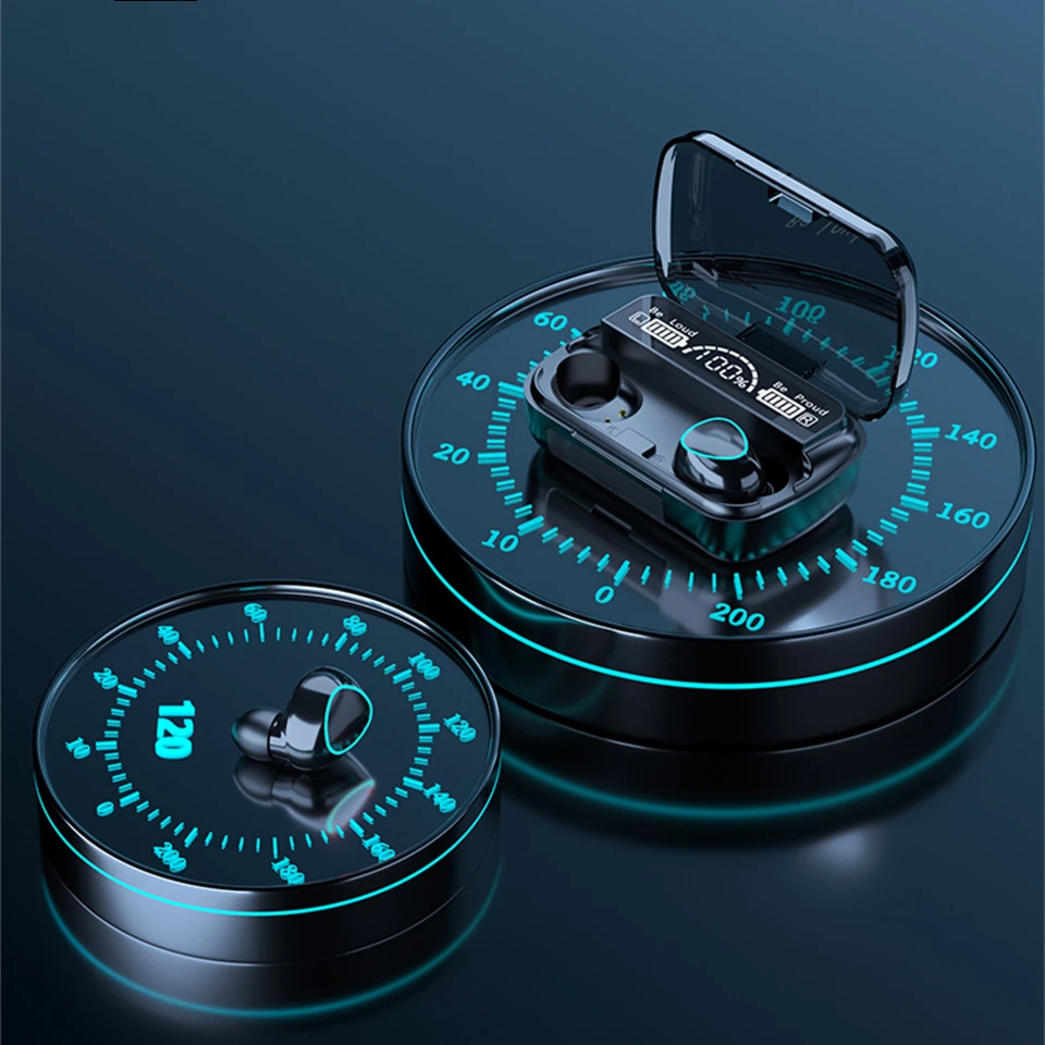 TWS Bluetooth-наушники с зарядным футляром на 3500 мА · ч | Электроника
