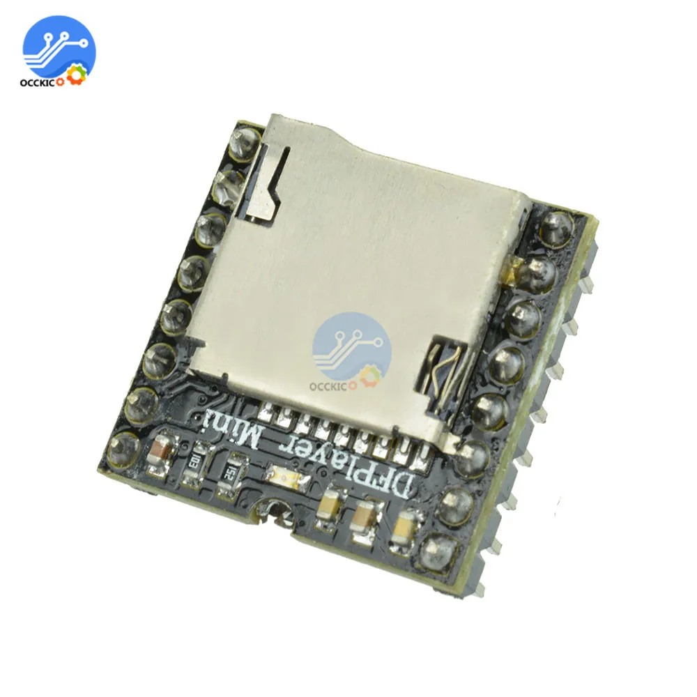 1 шт. мини MP3 DF плеер модуль аудио звуковой динамик декодирующая плата для Arduino Sup порт ing TF карта u-диск IO/последовательный порт/AD