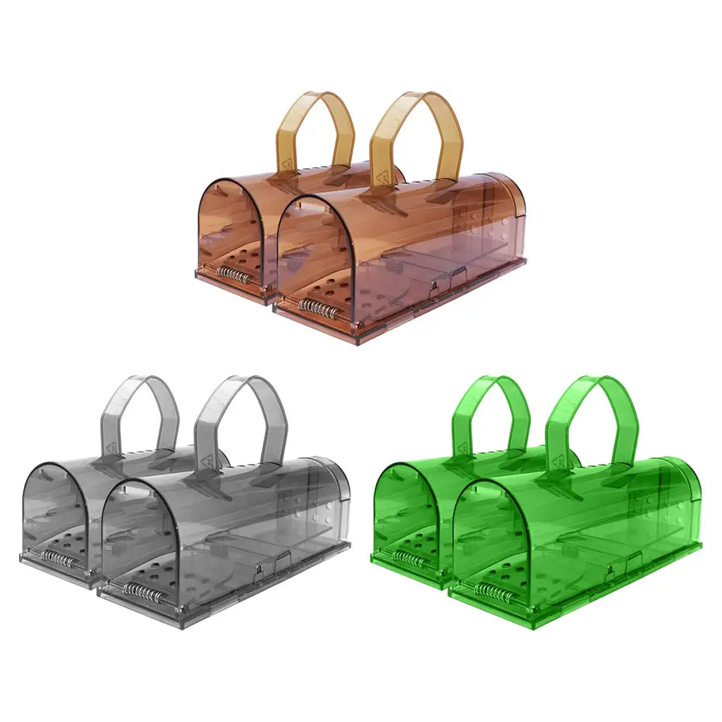 

2 Pieces Mouse Trap Live Catcher Small Mole Capture Safety Rat Traps Voles Hamsters Cage for Warehouse No Kill Catch and Release