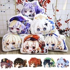 Мультяшная игра Genshin Impact плюшевая подушка мягкая кукла Люминесцентная Kawaii аниме Ху Тао Чжун ли барбатос плюшевая игрушка подарок для косплея
