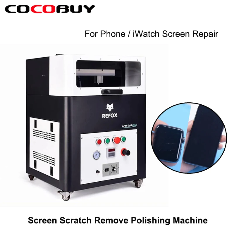 

Refox APM-20B Automatic Grinding and Polishing Machine For Mobile Phone iWatch LCD Screen Scratches Removing Phone Repair Tools