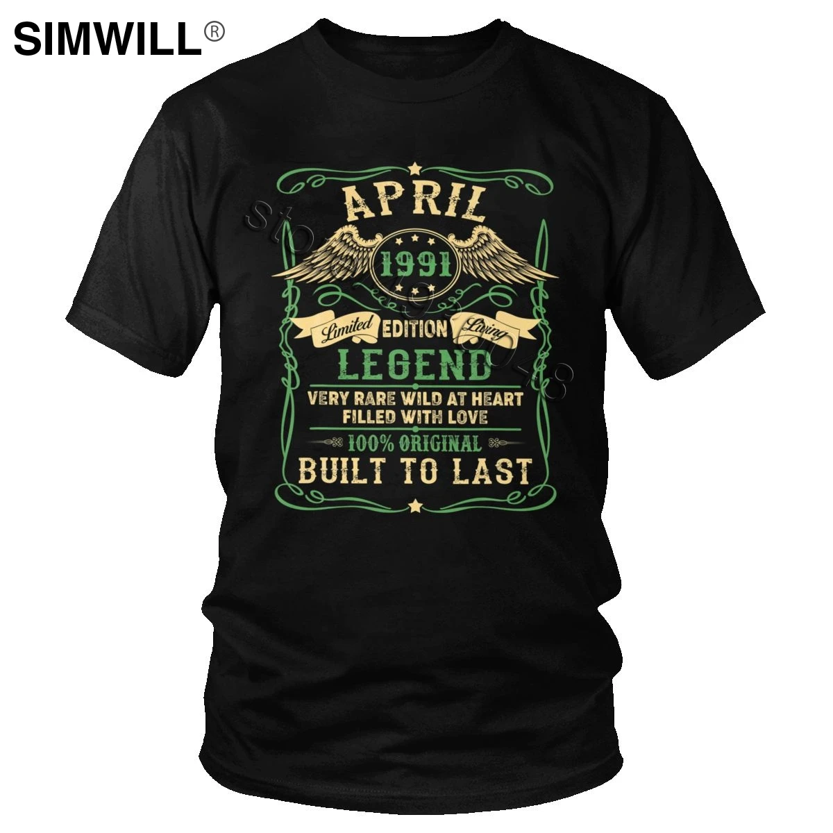 

Men Legend Born In APRIL 1991 Tee Cute 29th Birthday Gift Men T Short Sleeves Cotton Graphic T-Shirt Handsome Merchandise