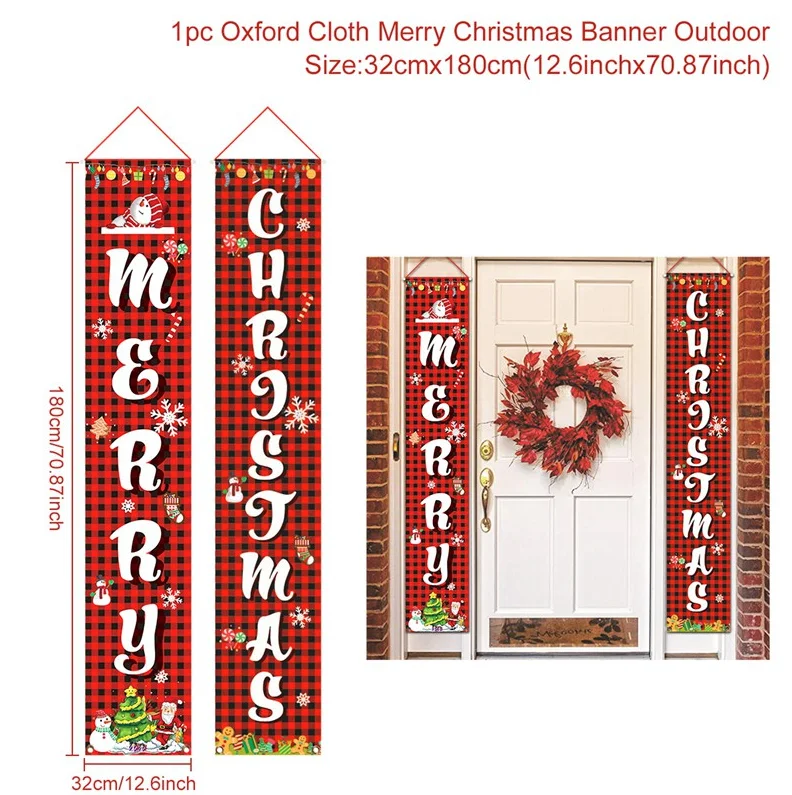 XMAS BANNER2 Рождественское крыльцо баннер наружные рождественские украшения для дома подвесные рождественские украшения Navidad рождественские подарки год - Цвет: XMAS BANNER2