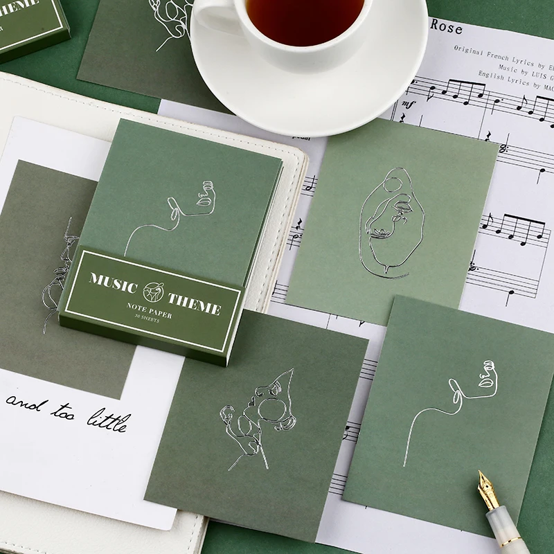 30 листов музыкальная серия &quotСимфония&quot винтажный блокнот Набор стикеров для
