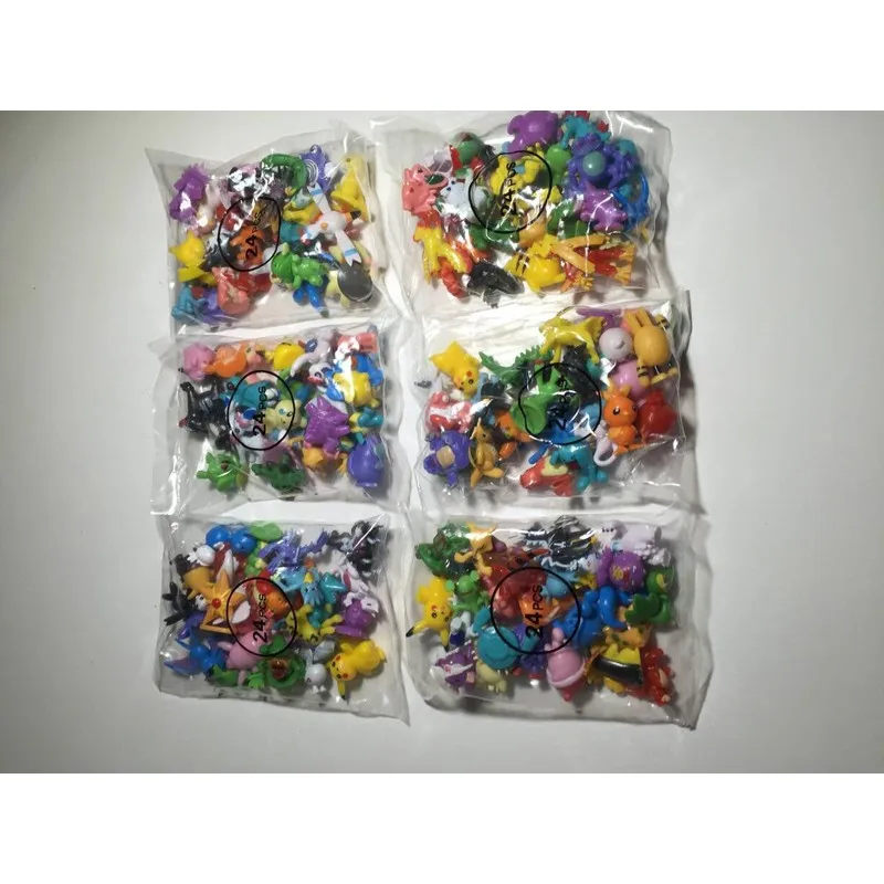 24 шт./компл. аниме игрушка ПВХ Фигурки миниплота куклы Пикачу карманный монстр