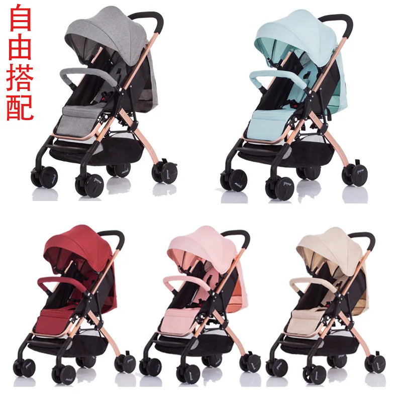 2 In1 Twins Baby Stroller Can Be Split Can Sit on A Reclining Double Stroller Baby Twins Trolly Four Wheel Baby Carriage