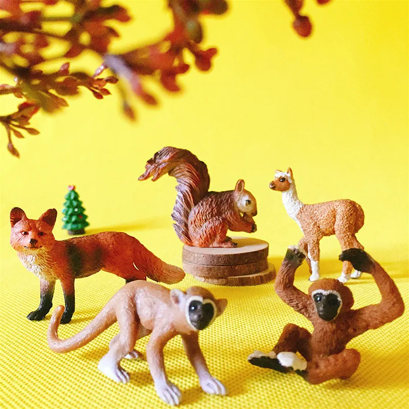 Новый ~ 1 шт./белка кошка обезьяна лиса альпака енот миниатюрные/милые/Сказочный