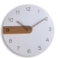 hot sale wood wall clock modern design nordic style silent clock round 30cm room decoration wall clock dropshipping