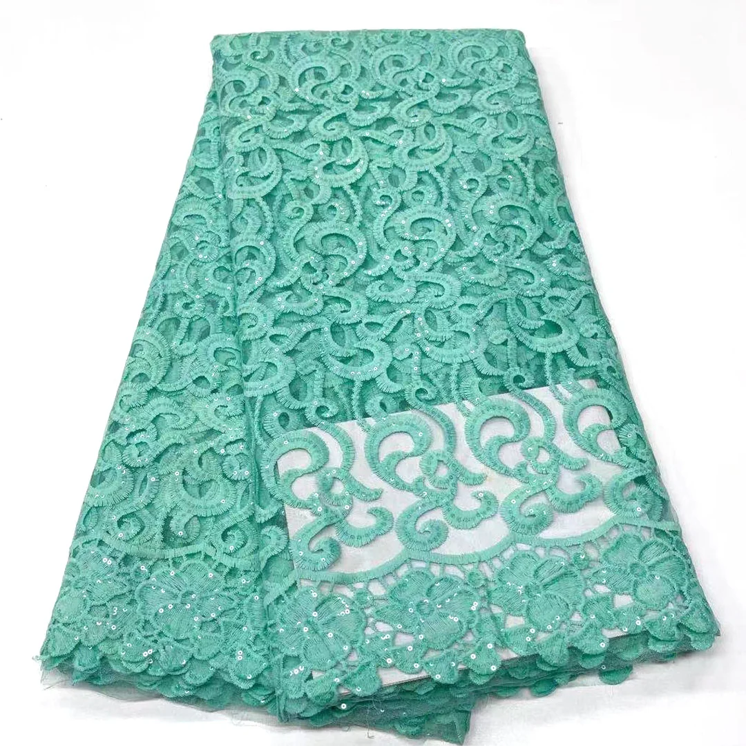 

Африканская гипюровая кружевная ткань 2021, высококачественное кружево, новейшая французская кружевная ткань с блестками для свадьбы AJ5031