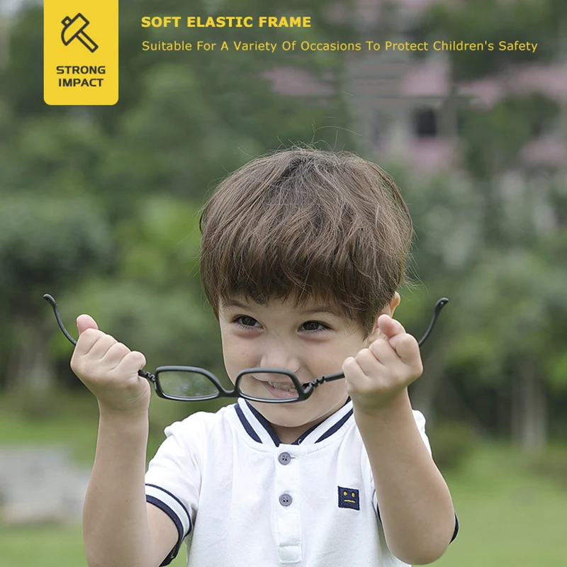 Квадратные детские очки AIMISUV модная силиконовая Гибкая оптическая оправа 2020 для