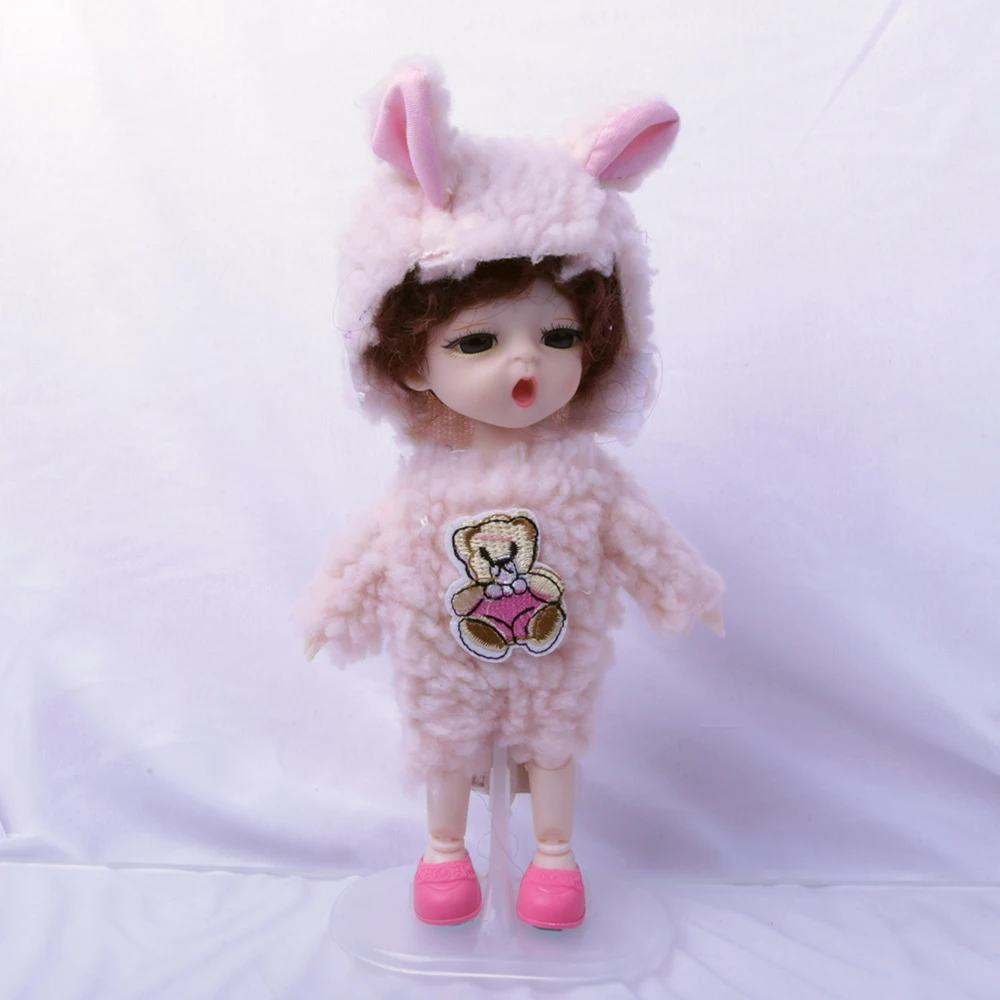 

BJD Doll male clothes 6 Inch 13 Movable Joints Makeup Dress Up Cute Brown Blue Eyeball Dolls with Fashion Dress for Girls Toy