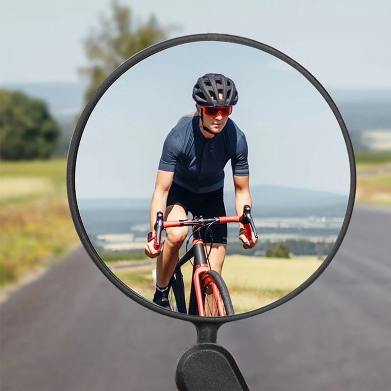 

Mountain Road Bike Foldable Convex Rearview Mirror Scratch Resistant Glass Lens Bicycle Multipurpose Repair Modification