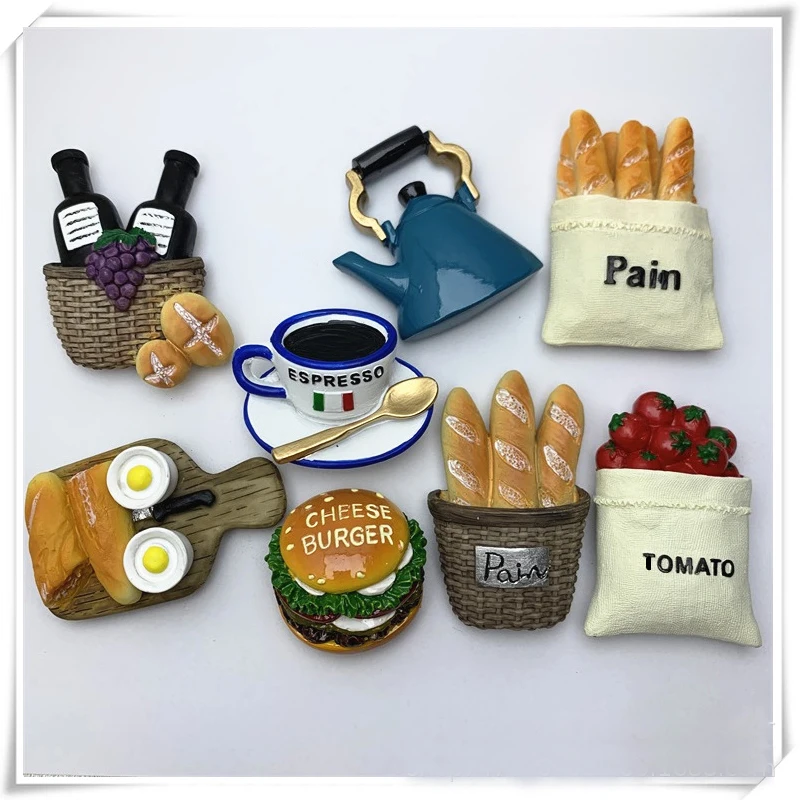 Креативные магниты на холодильник для украшения дома десерт послеобеденного чая