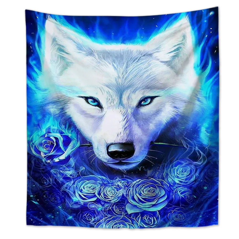Гобелен INS в скандинавском стиле Ветер волка настенное украшение для дома
