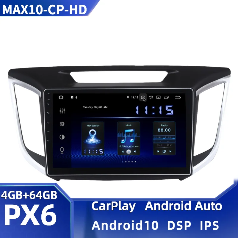 

Android 10.0 Car Radio for Hyundai IX25 Creta 2014-2020 Multimedia Player GPS Navi DSP CarPlay 10.2 inch Screen 4GB+64GB TDA7850