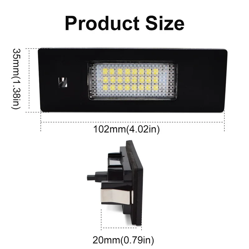 Светодиодная подсветка для номерного знака Safego 24 SMD BMW E87 E81 E85 E86 E20 E63 E64 F12 F13 F06