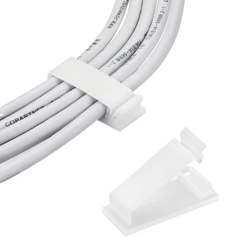 Зажим для кабеля держатель организации рабочего стола клейкий фиксатор стяжки