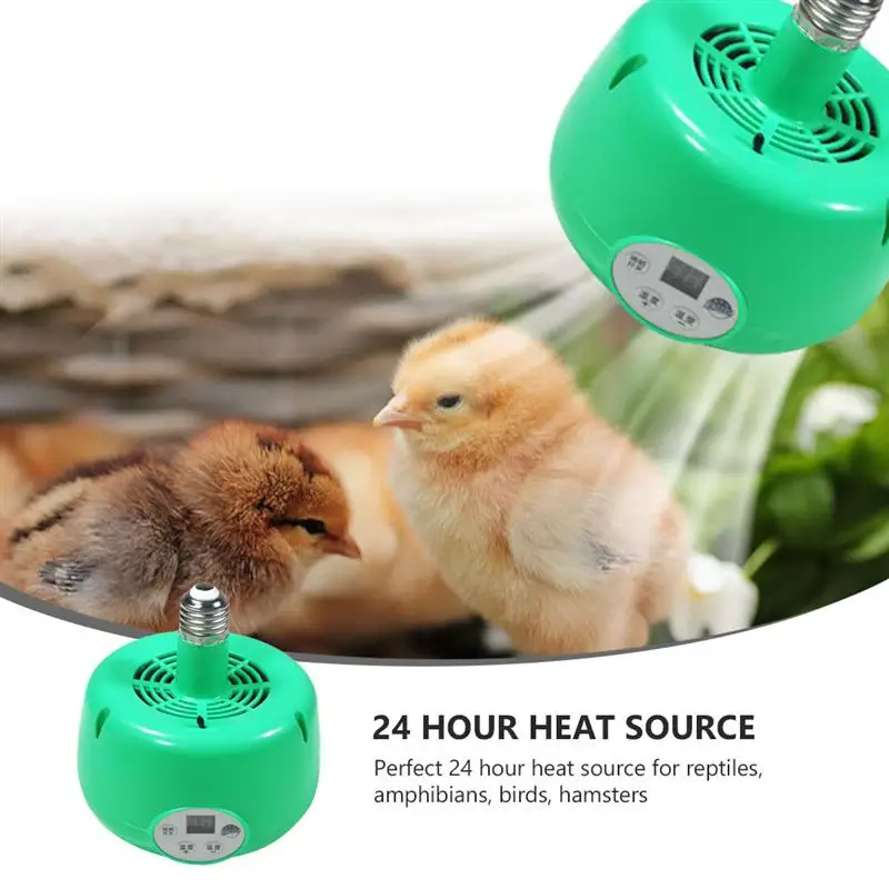 

1pc Heating Lamp Animal Warm Light Breeding Heat Light Heat Light Heater Fan Heat Emitter Heating Lamp For Pet Chicken Reptile