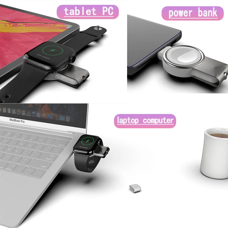 2 in 1 wireless smart watch magnetic charger type c usb interface for apple watch 1234567se fast charging and portability free global shipping