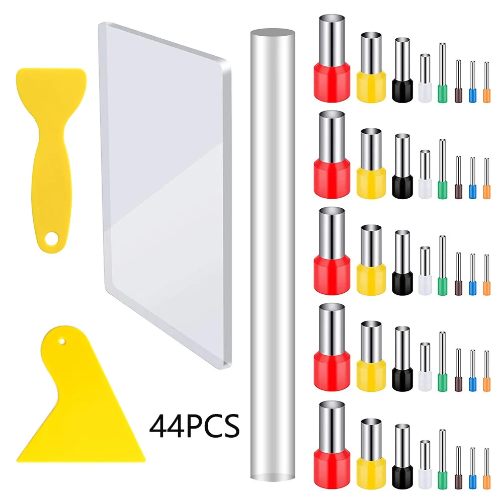 

44Pcs Polymer Clay Tools Clay Cutters Circle&Acrylic Sheet&Plastic Scrapers Pottery Ceramic DIY Clay Tools for Sculpting