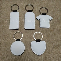 free shipping 20pcs blank sublimation pu pendant tags key chains diy printing sublimation ink transfer paper both side print