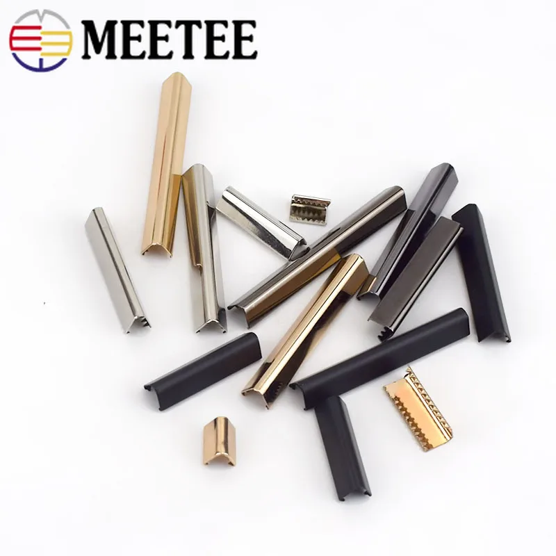 Meetee 10 шт. 10-60 мм металлический ремешок зажим для подтяжки с пряжками ремня кошелек