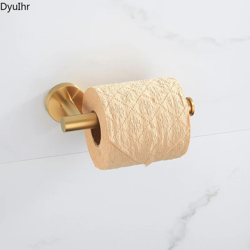 

Nordic golden paper roll holder bathroom toilet tissue holder toilet wall hanging roll paper tube bathroom pendant DyuIhr