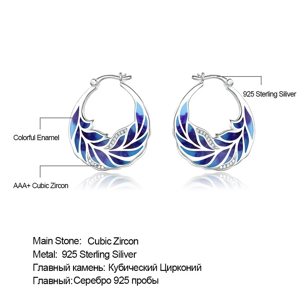 Женские эмалированные Серьги-клипсы UMCHO ручной работы с цветами и фианитами |